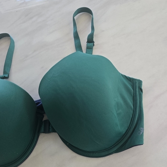 Victoria's Secret Womens Bra 36DD Green Blue Underwire  Pushup Convertible - Picture 6 of 14